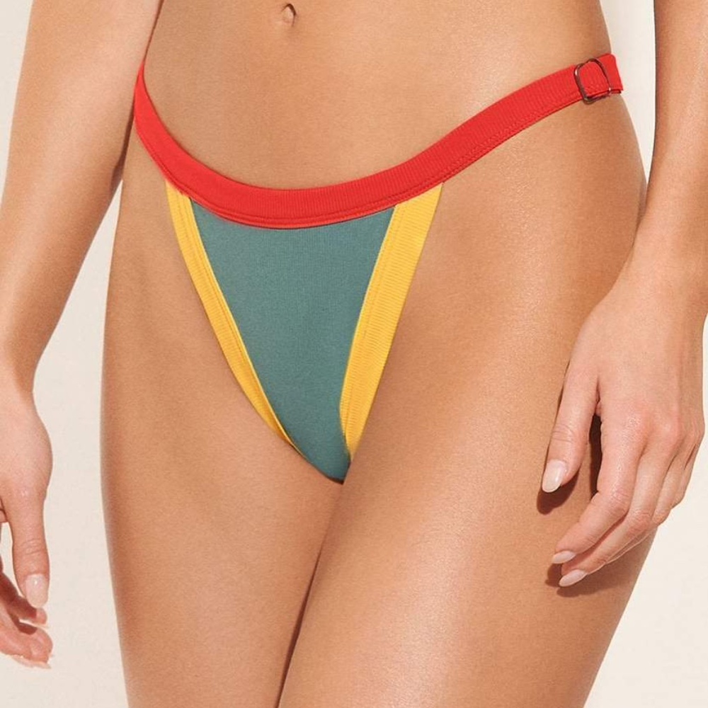 NEVER WORN Maaji Eucalyptus Green Lolita High Rise/High Leg Bikini Bottom